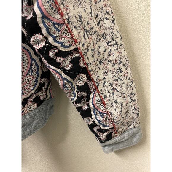 Anthropologie Blank NYC Reversible Quilted Patchwork Denim Jacket Size M - Picture 2 of 8